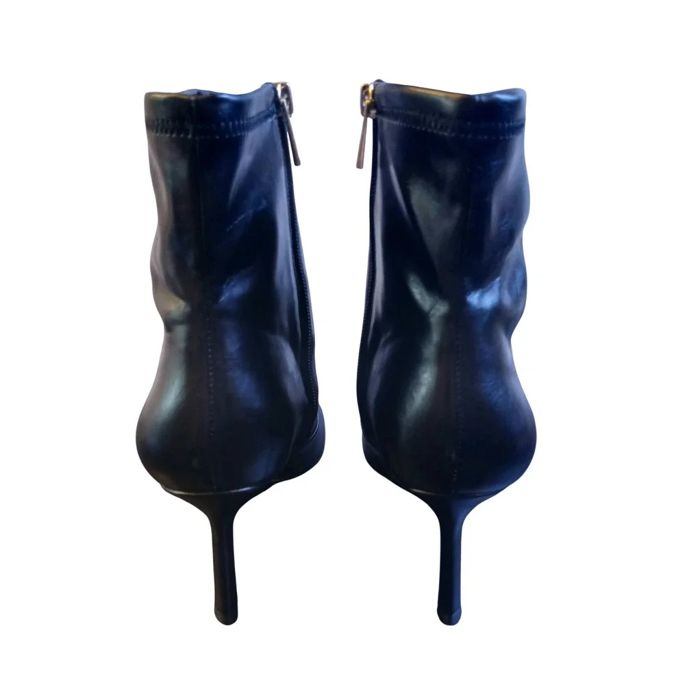 Jessica Simpson Womens Black Pointed Toe Kitten Heel Ankle Booties Size 8.5W